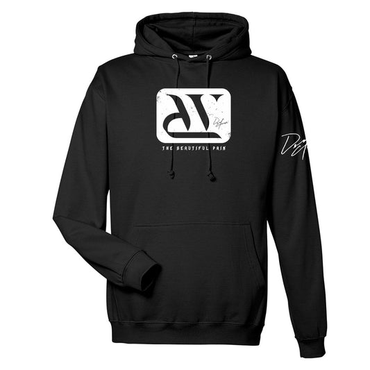 Beautiful Pain Block Logo Hood